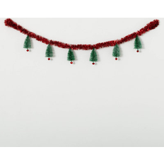 Decorations Clover Lane 48" Christmas Bottlebrush Tree Garland 6.0 H x 2.0 D in Plastic - Green (4 Foot) Decoration