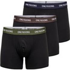 Elastano/Lycra/Spandex - Hombre Bragas Only & Sons Fitz Boxershorts Noir