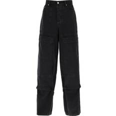 Canvas Pants & Shorts Off-White Black Canvas Carpenter Trousers - Black