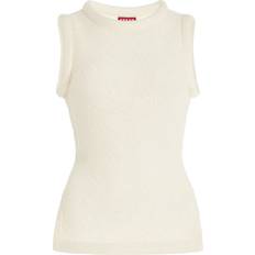 Merinowolle Tanktops Staud Aerin Sleeveless Merino Wool Top - Ivory