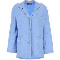 Gucci Camisas Gucci Powder Blue Crepe Shirt