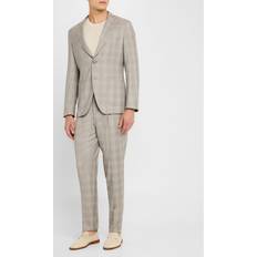 Lana Trajes Heston Glen Check Wool Suit - Open Green