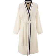 Morgonrockar & Badrockar BOSS Cotton Jacquard Dressing Gown - Signature-Stripe Trim