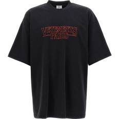 Mies - Ylisuuri T-paidat VETEMENTS Paris Logo T Shirt - Black