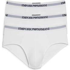 Emporio Armani Men's Underwear Emporio Armani Pure Cotton Briefs 3-Pack - White