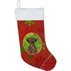 Brown Stockings Caroline's Treasures Christmas Snowflakes Chocolate Labrador Retriever Stocking