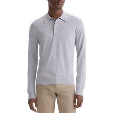 Polos Theory Men's Long Sleeve Polo Sweater - Gray