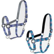 Turquoise Horse Halters Millstone German Check Non-Breakaway Halter