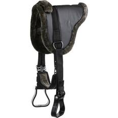 Sillas de Montar para Caballos Horze Montura Bareback de Ante PU - Black/Gray