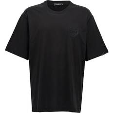 Dolce & Gabbana T-paidat Dolce & Gabbana Cotton T-shirt with logo embroidery Black