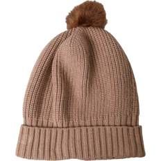 Dolce & Gabbana Brown Headgear Dolce & Gabbana Brown Knit Fur Ball Winter Beanie Hat