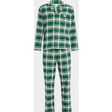 Flannel Underwear eberjey Cotton Brushed Flannel Pajama Set - Tartan Plaid Forest Green