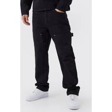 boohooMAN Straight Leg Carpenter Jeans - Black