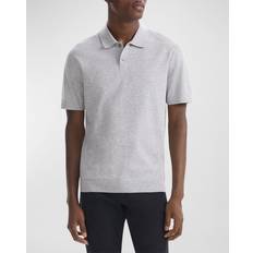 Silver Polo Shirts Theory Goris Short-Sleeve Polo Shirt - Silver Heather