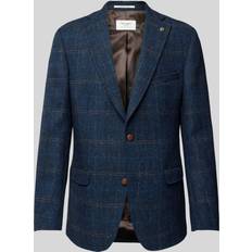 Anzüge Carl Gross Slim Fit Harris Tweed Sakko - Dunkelblau