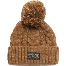 Superdry Unisex Accessories Superdry Chunky Cable Beanie Hat - Brown