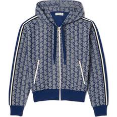 Lacoste Jacquard Monogram Hoodie - Blue