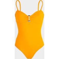 Clothing Vilebrequin Solid Sculpt Bandeau One-Piece Swimsuit - Lucette - Orange