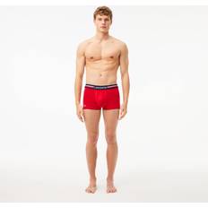 Lacoste Rød Undertøj Lacoste 3er-Pack Trunks - Navy Blau/Heidekraut Grau/Rot