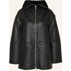 Belstaff Women Coats Belstaff Invar Coat Women's Merino Shearling Black