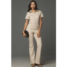 Beige Jumpsuits & Overalls Good American Fit For Success Bootcut Jumpsuit - White