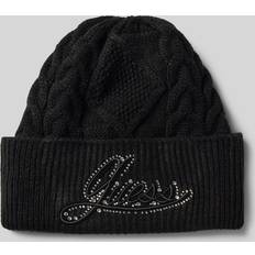 Guess Damen Accessoires Guess ROSELYN Beanie with Label-Stitching Black