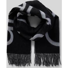 Calvin Klein Black Scarfs Calvin Klein Wool Signature Scarf - Dark Grey