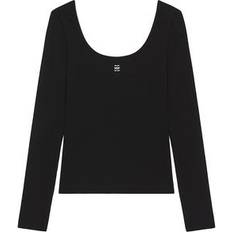 L - Slim Blouses Givenchy Slim Fit Top 4G Liquid Detail - Black