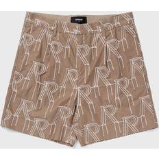 Represent Shorts Represent Logo-Embroidered Cotton Shorts - Beige