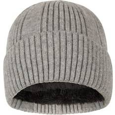 Fuskpäls Mössor Mountain warehouse Ribbed Faux Fur Lined Beanie - Grey