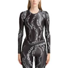 Dame - Multifarvet Shapewear & Undertøj Versace Jeans Couture Abstrakt Multifarvet Logo Bodysuit - Sort