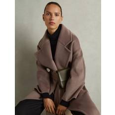 Reiss Outerwear Reiss Bridget Wool Rich Blindseam Coat - Mink Neutral