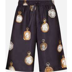 Zijde Shorts Dolce & Gabbana Watch-print Silk Jogging Shorts Print