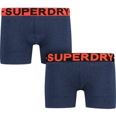 Superdry Boxer Ropa interior de hombre Superdry Boxershorts 2 Units - Dunkles Indigoblau Meliert