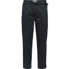 Selected Pants Selected Slim-tapered Garten Trousers - Noir