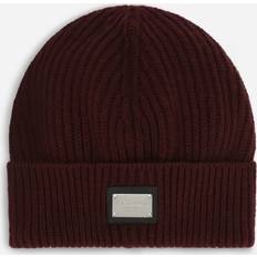 Dolce & Gabbana Petten Dolce & Gabbana Knit Cashmere And Wool Hat Burgundy Wool