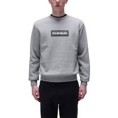 Napapijri Unisex Top Napapijri Box Logo Hoodie - Grey Melange