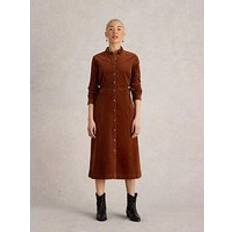 Corduroy Dresses White Stuff Jade Cord Shirt Dress - Dark Tan