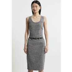 Karen Millen Midi Dresses Karen Millen Mono Textured Seam Detail Midi Dress