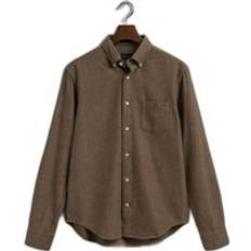 Gant Beige Shirts Gant Reg Ut Herringbone - Beige