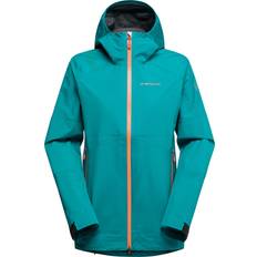 Dame - Turkis Regntøj La Sportiva Kurtka Membrana Damska Roseg GTX Jacket - Everglade