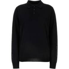 Wolle Poloshirts Maison Margiela Black Wool Polo Shirt