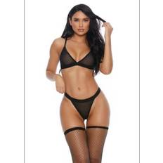 Ensembles de lingerie Sheer Romance Bra and Panty - Black