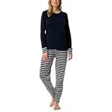5XL Sovplagg Schiesser Pyjama Long - Marinblå