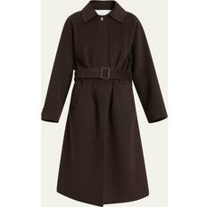 Proenza Schouler Juliette Long Brushed Wool Coat - Hickory