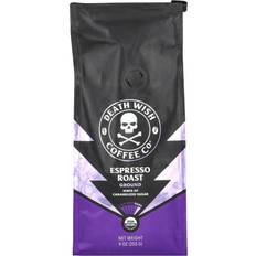 USDA Organic Coffee Death Wish Coffee Co. Espresso Roast Ground 9oz 1pack