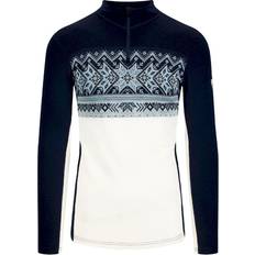 Dale of Norway Man Ondergoed Dale of Norway Vail Baselayer Half Zip - Merino Wool Jersey - Men's Off White/Navy