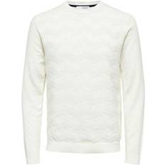 Selected Sweaters Selected Slhromen Ls Knit Sweatshirt - Blanc