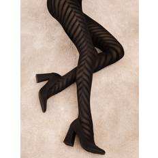 Elastane/Lycra/Spandex Collant contenitivi Fiore Black Chance Stripe Tights