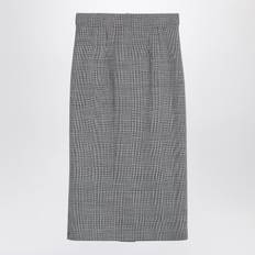 Dolce & Gabbana Grey Skirts Dolce & Gabbana Prince Of Wales Pencil Skirt Grey